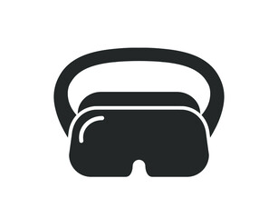VR glass.  Virtual reality gadget  icon.  Vr headset icon. 