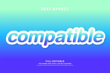 Editable font with Modern 3d text effect