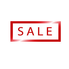 sale badge icon for discount red gradient on white background