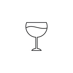 wine glass icon vector sign symbol isolated