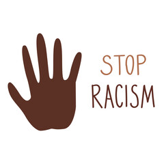 Stop racism. No to racism.Police violence. stop violence.Flat vector illustration.For banners, posters, and social networks