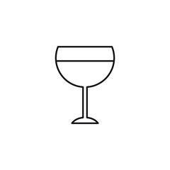 wine glass icon vector sign symbol isolated