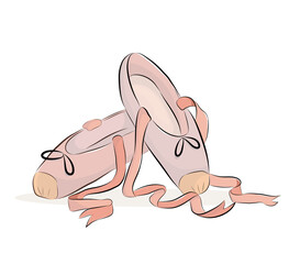 Vector illustration of ballerina shoes © muge