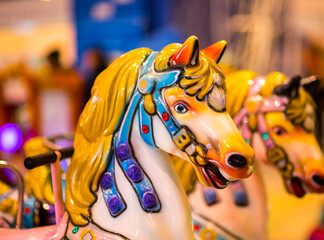 Carousel. Carnival Horses. Carousel. Horses on a carnival Merry Go Round.