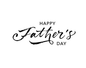Happy Father's day calligraphy greeting card. Modern vector brush calligraphy. Happy Father's Day typography design.