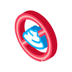 mayonnaise ban icon vector. isometric mayonnaise ban sign. color isolated symbol illustration