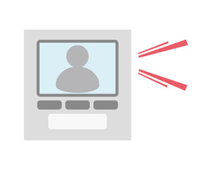 呼び鈴のイラスト　インターホン　