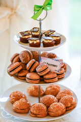 Chocolate mini desserts in a candy bar
