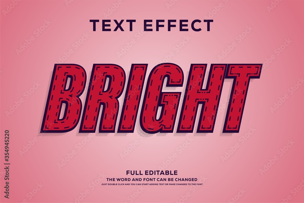 Poster modern 3d text effect with editable font effect
