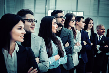 Obraz premium professional team of business people standing together.