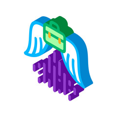 soaring career icon vector. isometric soaring career sign. color isolated symbol illustration