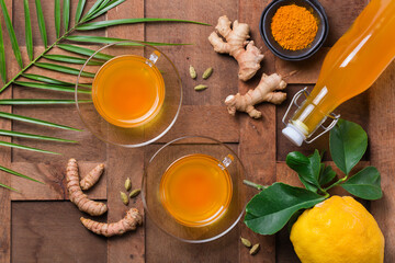 Turmeric ginger drink, immune booster, anti inflammatory beverage
