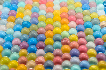 Small colourful hydrogel ball texture.