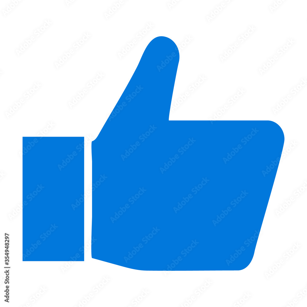 Poster thumb up icon in trendy flat style isolated on background. good symbol for your web site design, log