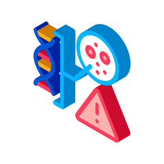 blood dna skin problem icon vector. isometric blood dna skin problem sign. color isolated symbol illustration