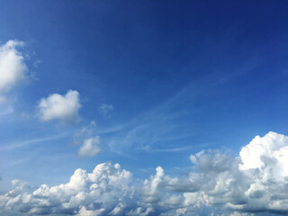 blue sky with beautiful natural white clouds