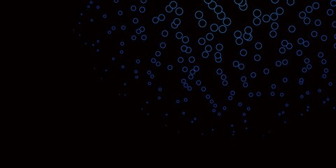 Dark BLUE vector backdrop with dots. Colorful illustration with gradient dots in nature style. Pattern for websites.