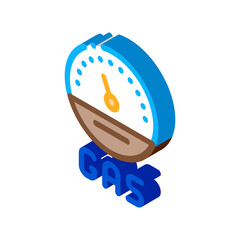 engine gas indicator icon vector. isometric engine gas indicator sign. color isolated symbol illustration