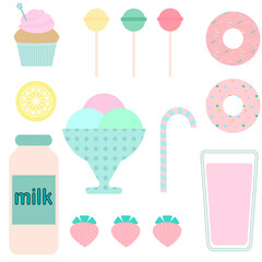Set of sweet-stuff. Vector illustration