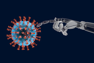 Robotic touch to virus examination and research for cure
