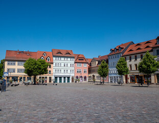 Marktplatz in Freyburg an der Unstrut in Sachsen- Anhalt