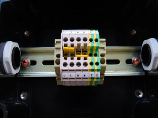 Instrument terminal block connection cable inside junction box