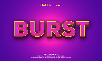 text effect template with 3d style