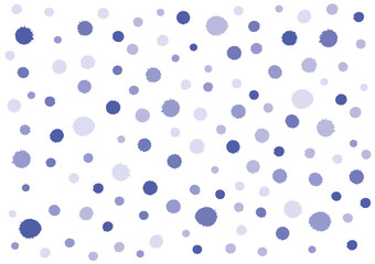 Real color ink splatter background. Isolated on white background. Blue. Vector 10 eps.