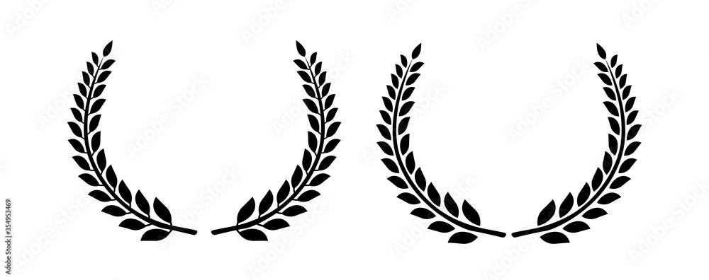 Canvas Prints circular laurel foliate vector icon
