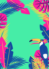 vector illustration of a tropical beach