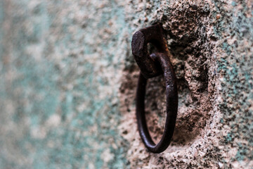 close up of an old rusty key