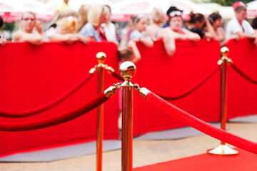 Way to success on the red carpet (Barrier rope)