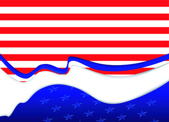 Vector background with USA  flag elements