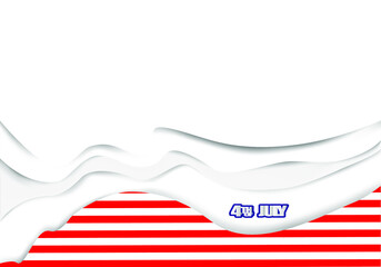 Background with white space and elements of USA flag. Vector eps10