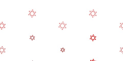 Light Orange vector backdrop with virus symbols.