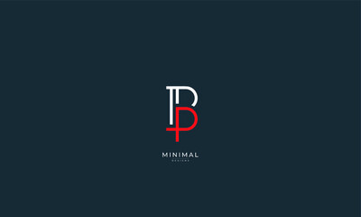 Alphabet letter icon logo BP or PB