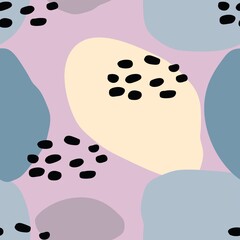 Modern seamless pattern with abstract shapes