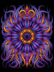 Abstract Mandala Purple