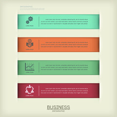 Infographic Template with Business icon