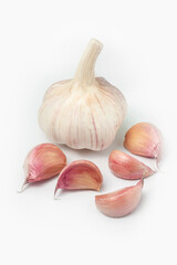 Garlic isolated on a white background