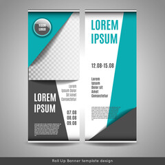 Roll Up banner template design.