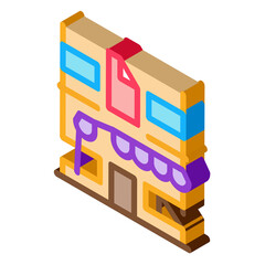 Fototapeta premium residential building for restoration icon vector. isometric residential building for restoration sign. color isolated symbol illustration