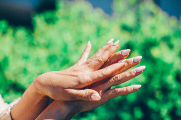 hands of a woman