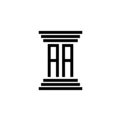 aa logo design vector icon