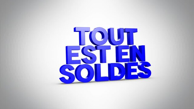 tout est en soldes 3D bleu
