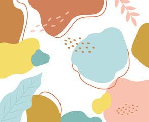 Abstract background, summer tropical pattern, simple pattern in various colors. Abstract patterns for fashion design, branding, web images, packaging, decor, geometric forme collection