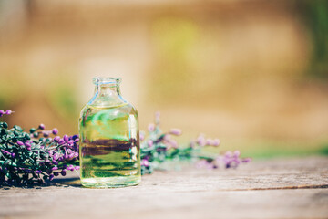 lavender oil and flowers