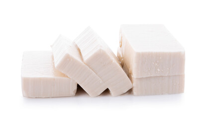 Tofu isolated on white background