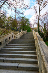 Fototapeta premium Stairs to the Buda castle. Budapest, Hungary