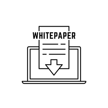 linear whitepaper on laptop icon